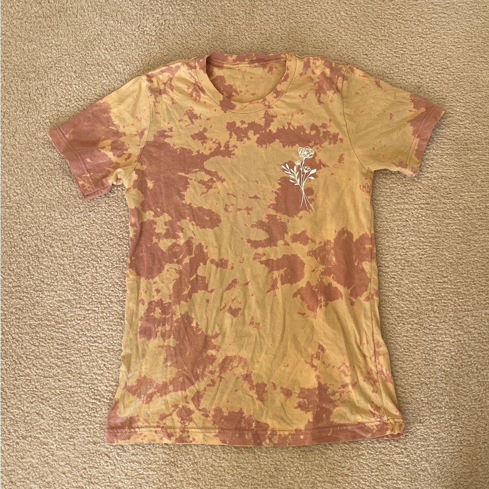 Tie dye rose shirt